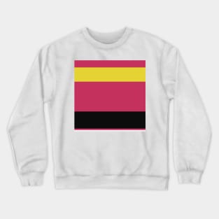A single concoction of Very Light Pink, Raisin Black, Almost Black, Dark Pink and Piss Yellow stripes. Crewneck Sweatshirt